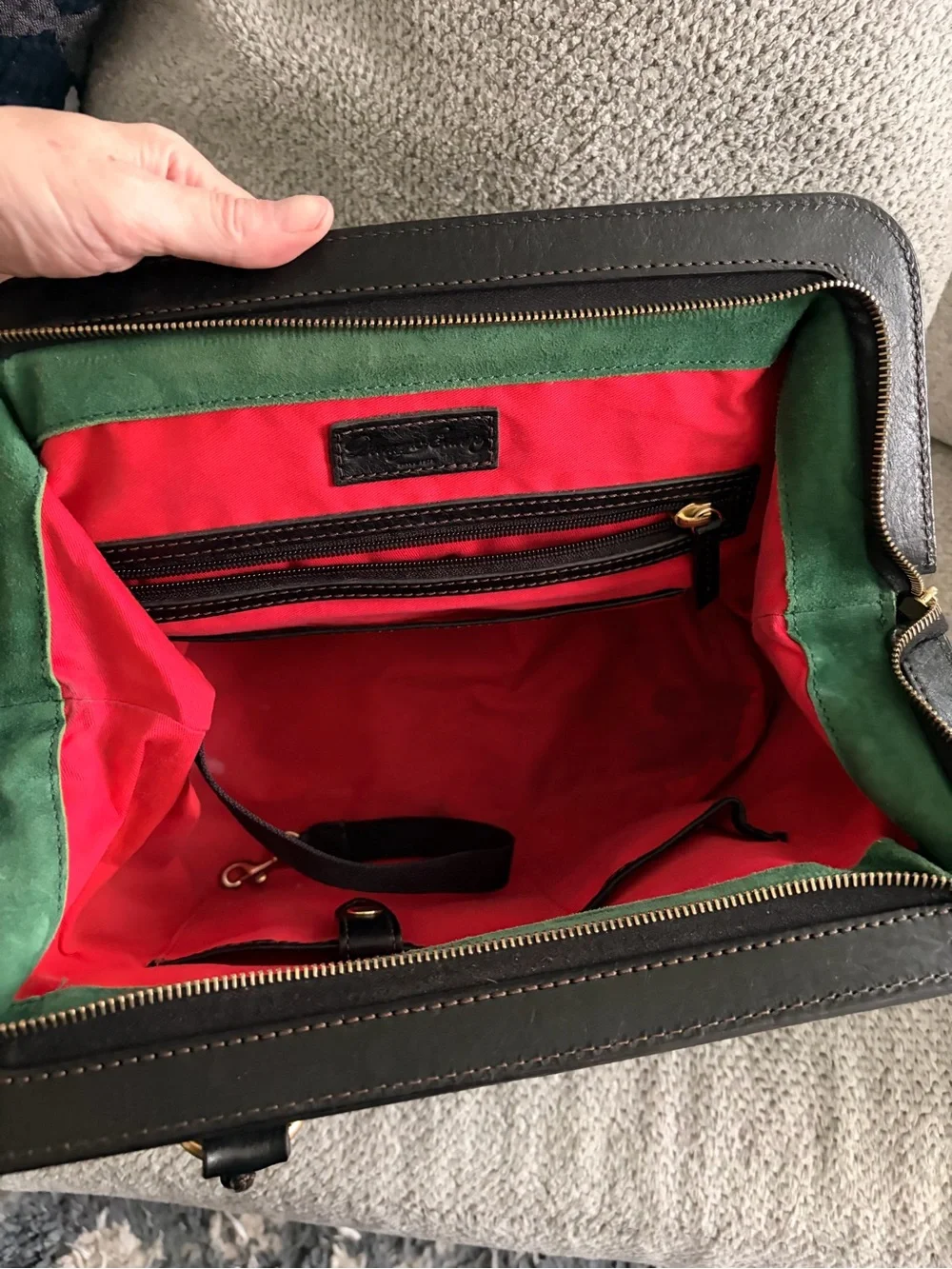 Dooney & Bourke Florentine Black Leather Mitchell Satchel with Braided Handles